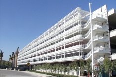 A parking structure in Anaheim, Calif.