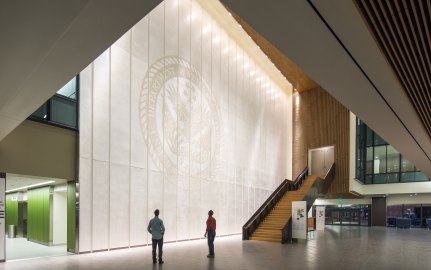 People standing inside building