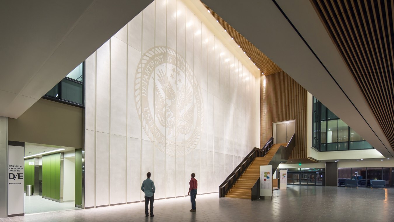 People standing inside building