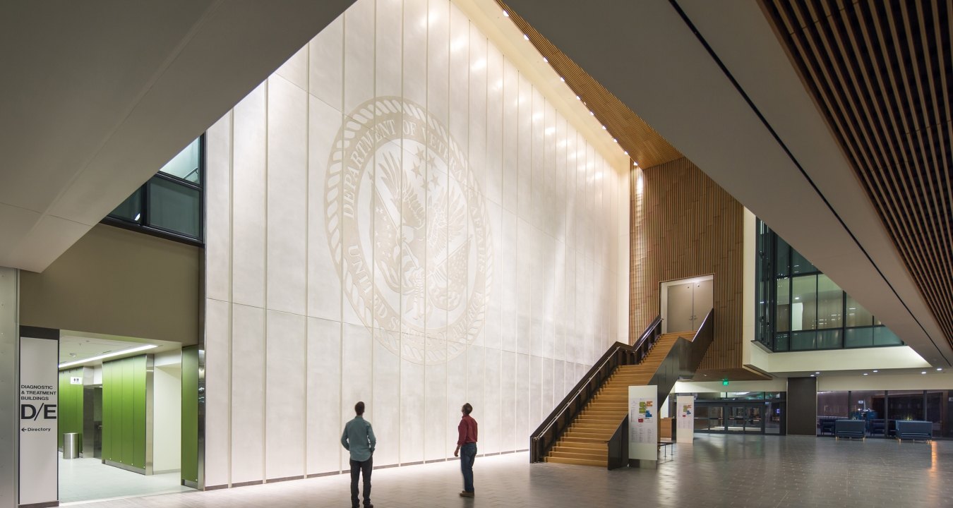 People standing inside building