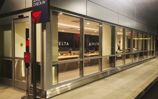 Hartsfield-Jackson Atlanta International Airport Delta Offices with Desks and Computer Screens