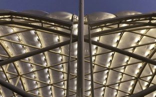 Underside View of Hartsfield-Jackson Atlanta International Airport Terminal Roadway Canopies