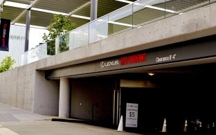 Outdoor image of the entrance to the parking center