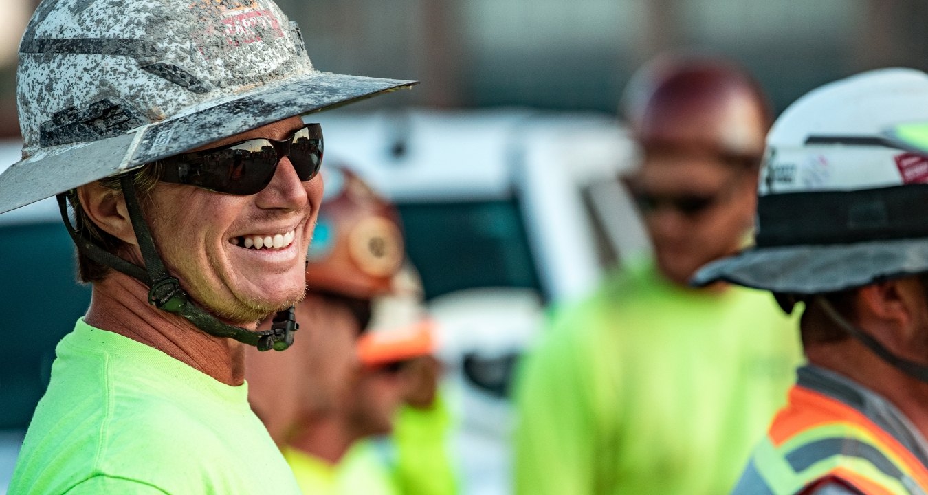 Construction workers on a jobsite.