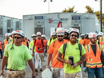 Construction workers on a jobsite.