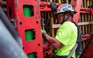 Construction worker on a jobsite.