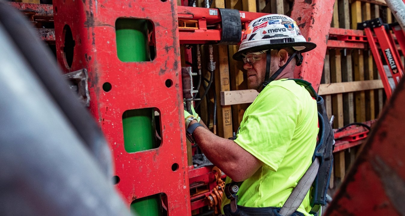 Construction worker on a jobsite.