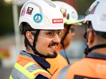 Construction workers on a jobsite.