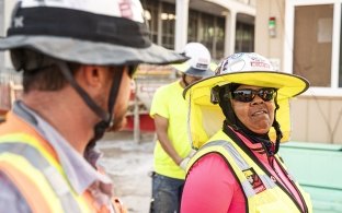 two employees on jobsite