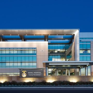 Naval Hospital Camp Pendleton Exterior at Dusk