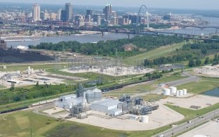 Outdoor drone image of the entire plant