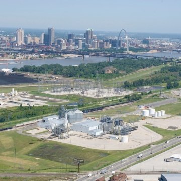 Outdoor drone image of the entire plant