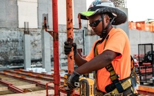 Construction worker on a jobsite.