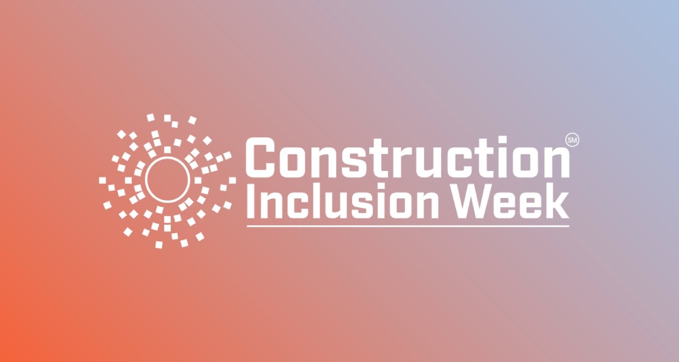 Construction Inclusion Week Logo on a gradient background