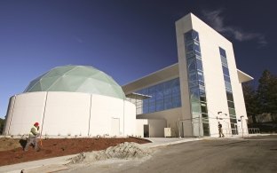 A dome-like structure College of San Mateo Science Center.