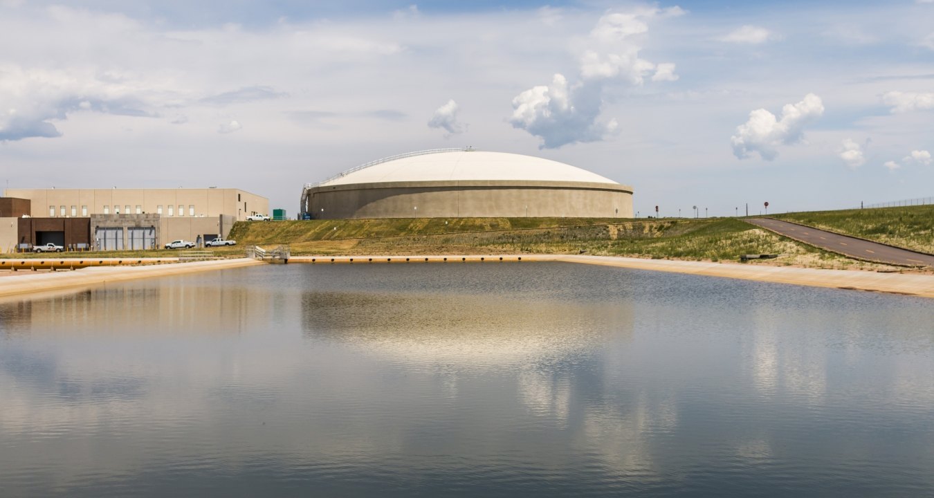 Colorado Springs Utilities Southern Delivery System Plant, Water Storage Tank and Body of Water