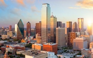 Dallas skyline.