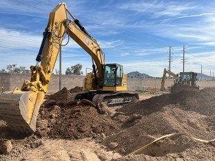 heavy equipment on a jobsite