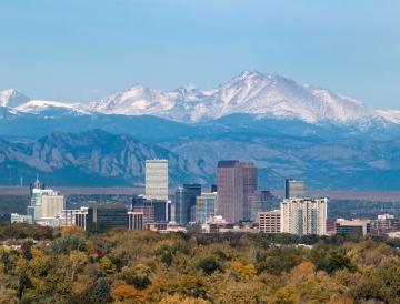 Denver skyline.