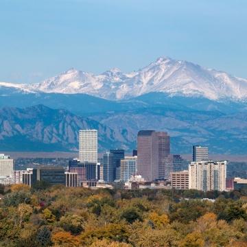 Denver skyline.