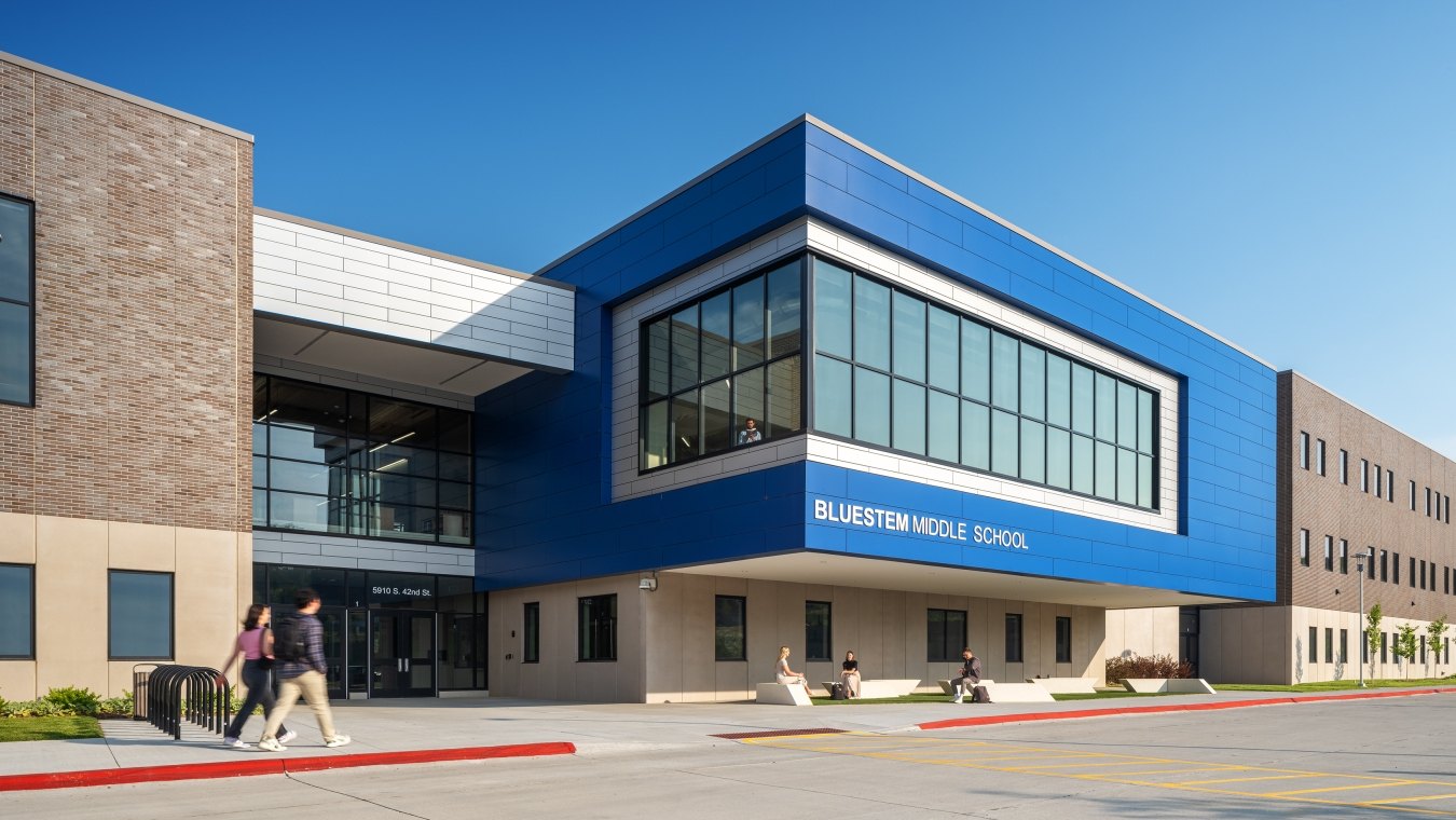 Exterior view of Bluestem Middle School