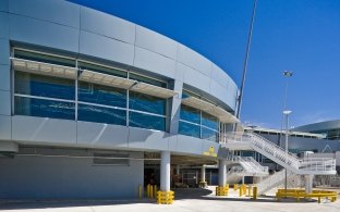 Harry Reid International Airport Satellite D, NW Wing Addition concourse gate exterior