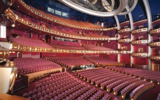 Inside theater of shopping area. 