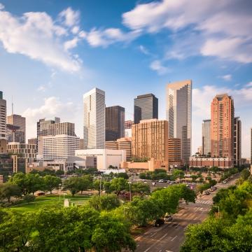 Houston skyline.