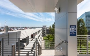 Rooftop view of the Hyundai Parking structure.