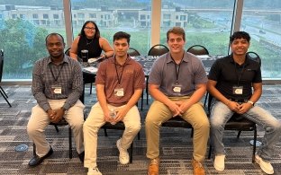 Group of interns at the Dallas intern kickoff event