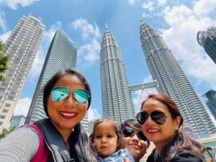 Jackie and family in Malaysia.