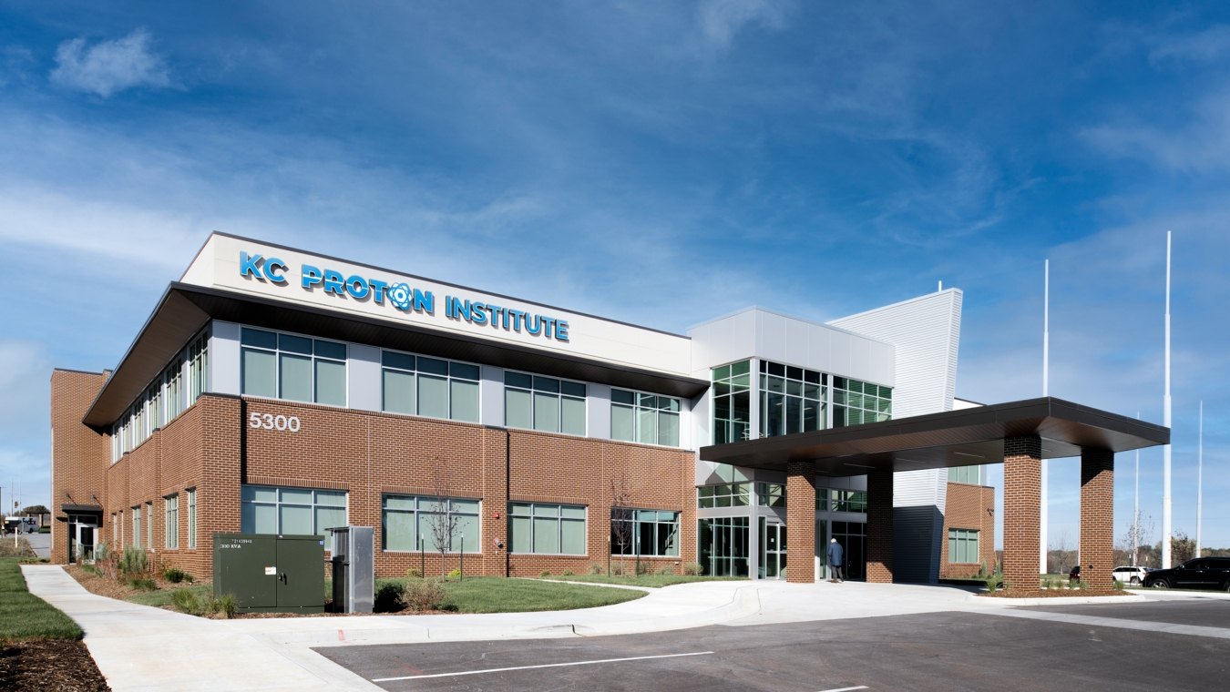 Exterior view of the KC proton therapy building 