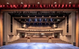 Kinder's auditorium includes advanced acoustics - and stellar views.