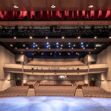 Kinder's auditorium includes advanced acoustics - and stellar views.