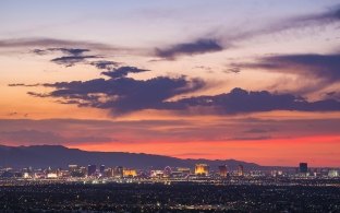 Las Vegas skyline.