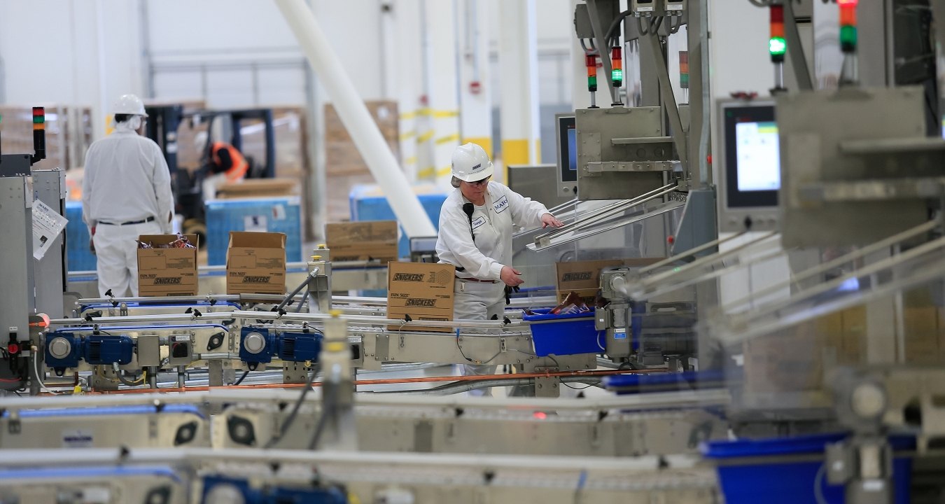 The production line at MARS Candy.