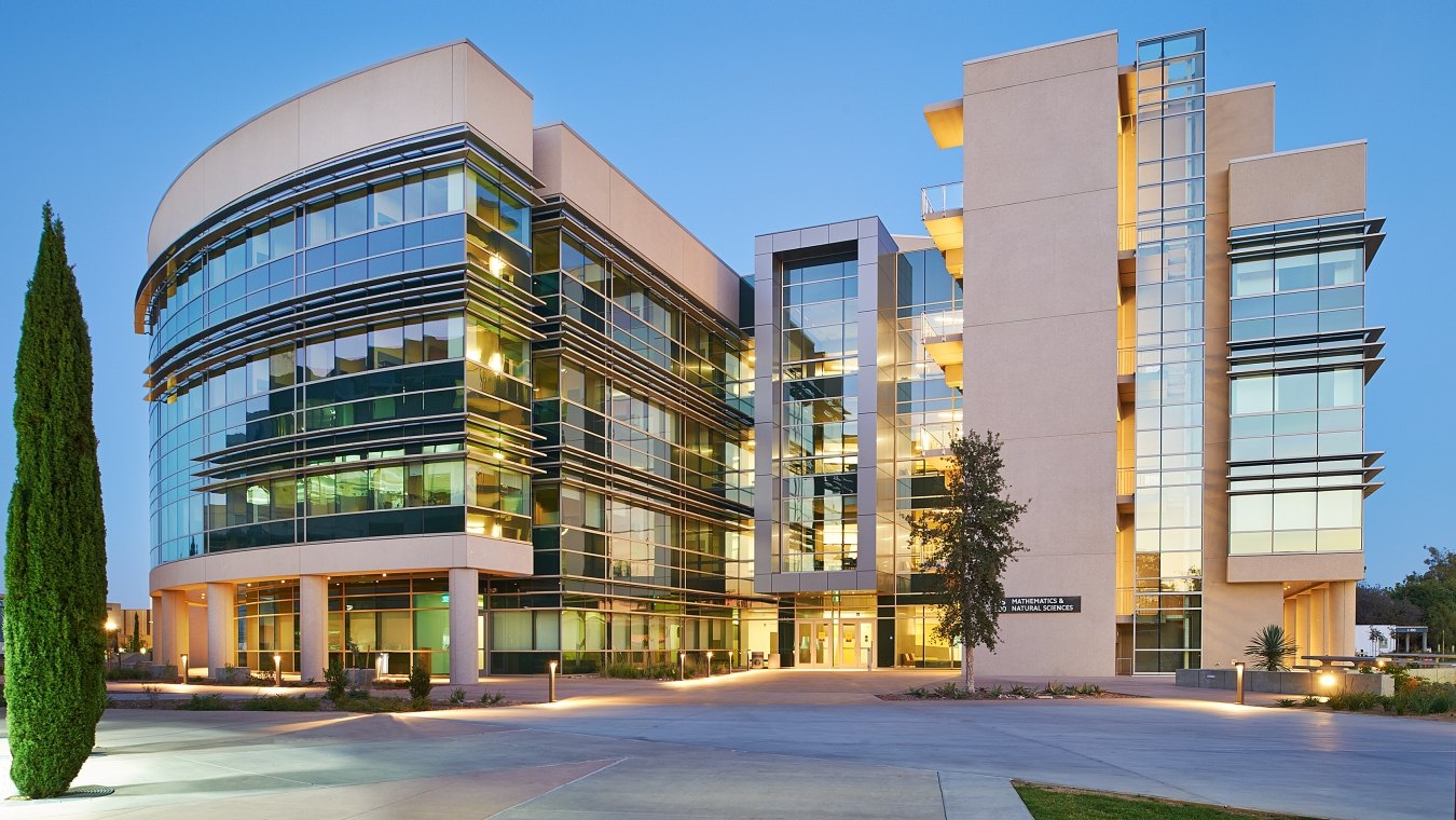 Exterior view of the Mesa College Science & Math Building.