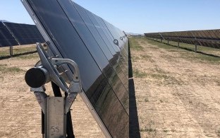 Outdoor image of a solar grid