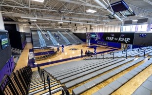 Millennium High School Gym stairs and seating in gym