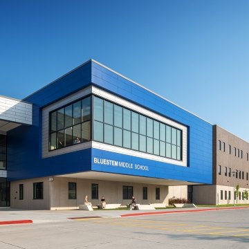 Exterior view of Bluestem Middle School