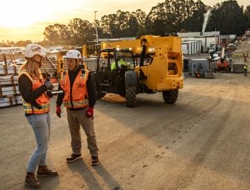 People talking on jobsite