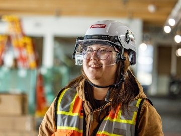 Construction worker on a jobsite. 