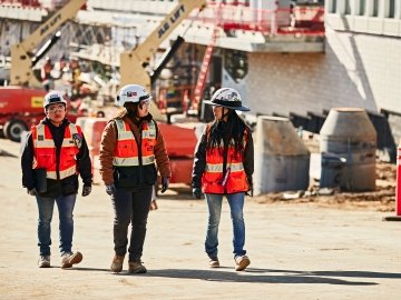 Construction workers on a jobsite.