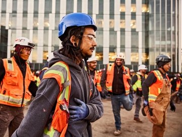 Construction workers on a jobsite.