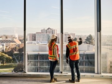 Construction workers on a jobsite.