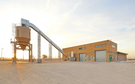 A landscape view of the Ocotillo Water Reclamation Facility. 