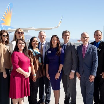 Project team at a ribbon cutting ceremony