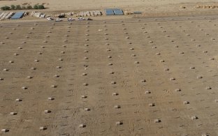 Aerial view of a solar site.