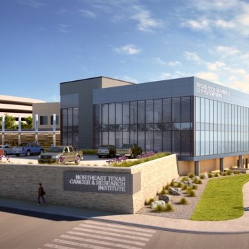 Rendering of the Northeast Texas Cancer and Research Institute.