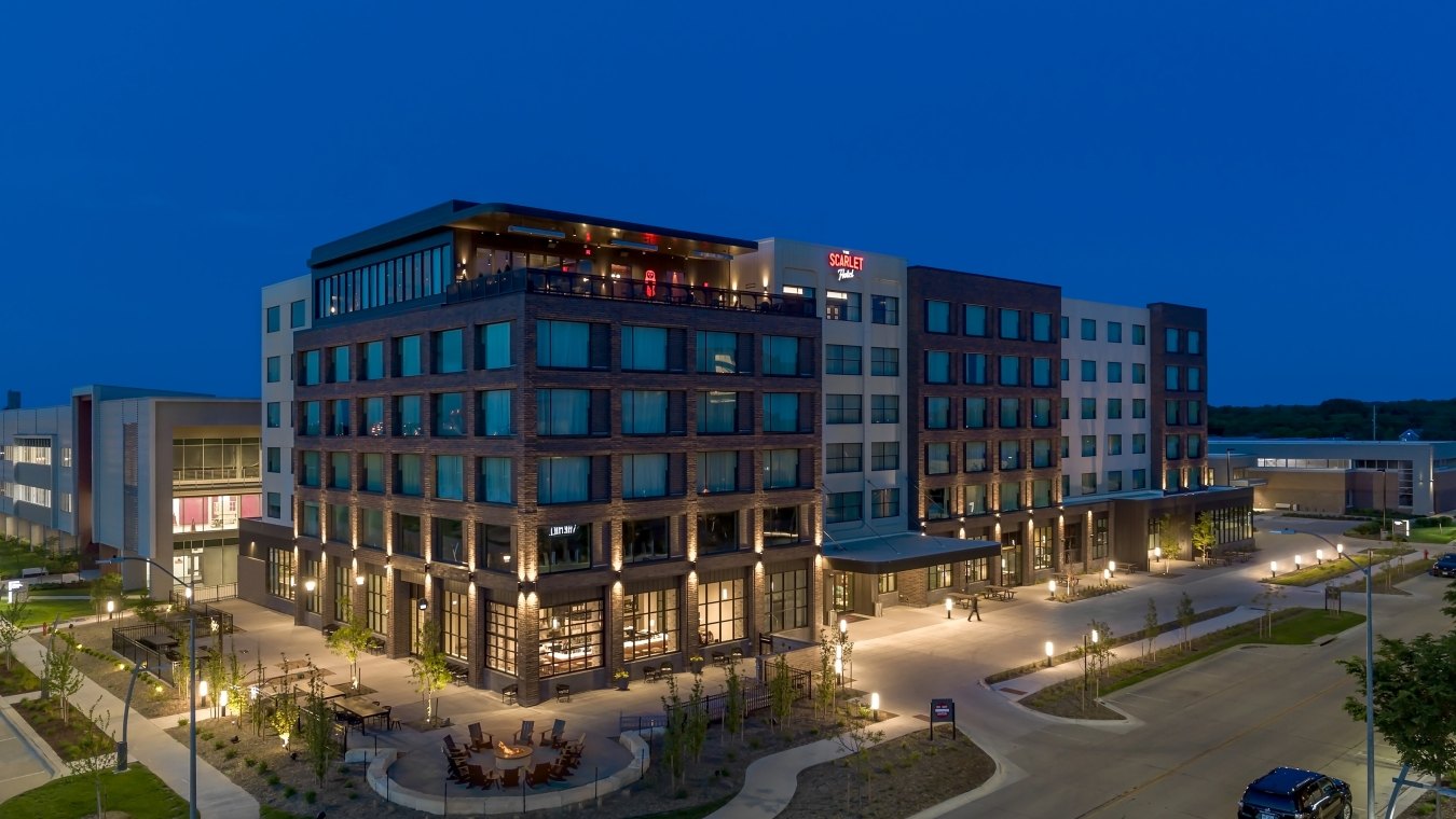 Nebraska Innovation Campus Scarlet Hotel exterior and surrounding site